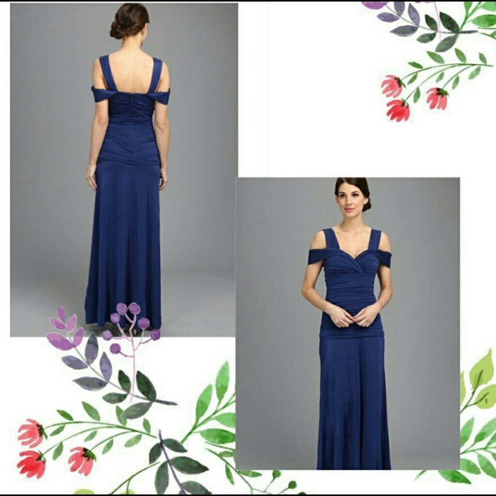 Nwt bcbg maxazria blue long prom dress gown party